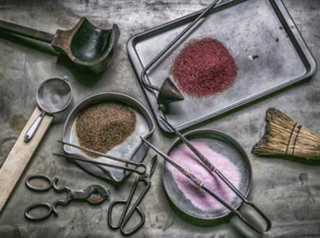 Materials in the studio of Stephanie Chubbuck (Crafts Fellow '15)