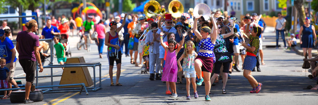 Community parade in Somerville, MA.