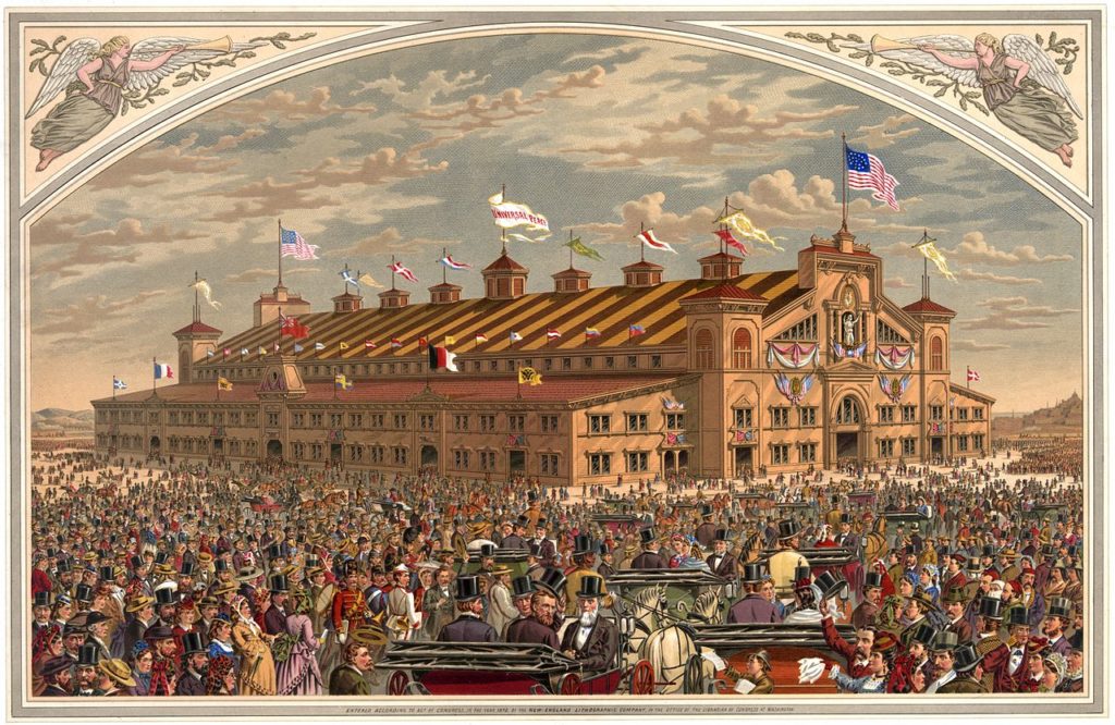 Noble & Cooley illustration of National Peace Jubilee, courtesy Boston Public Library.