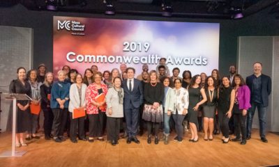 2019 Commonwealth Awards Finalists and select guests on stage at CitySpace