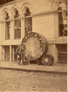 Large Noble & Cooley drum, courtesy Boston Public Library.