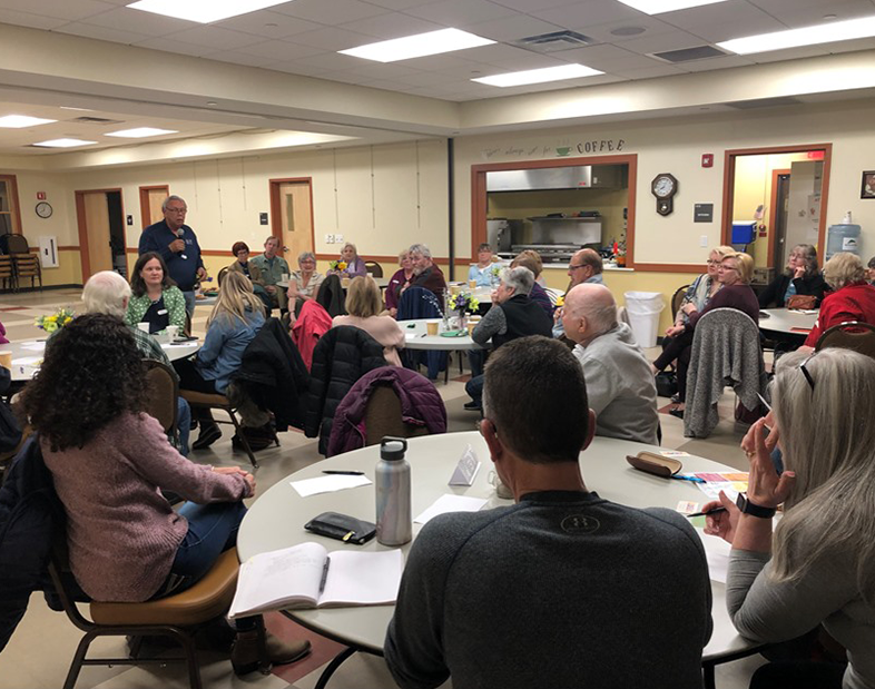Members of the Sterling Cultural Council host a community input session to gather input for a new arts umbrella organization.
