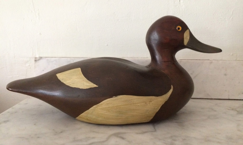 Duck decoy made by Bob Mosher of Hingham.