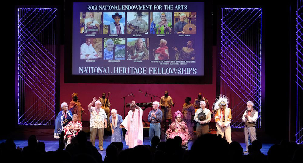 Final bow at the 2019 NEA National Heritage Fellowships Concert. Photo by Tom Pich.