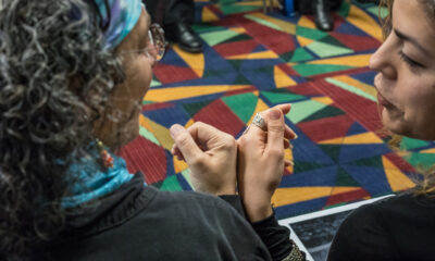 Women chatting at the Mass Cultural Council Institute