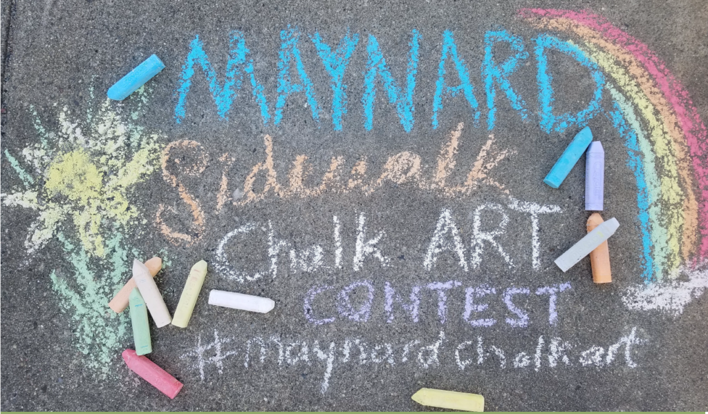Chalk drawing advertising Maynard's Sidewalk Chalk Art Content