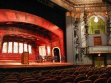 View of the stage of the Boston University Theatre