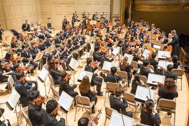 A performance by the Boston Youth Symphony Orchestra