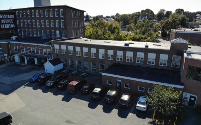 Aerial view of the Western Avenue Studios mill building #3