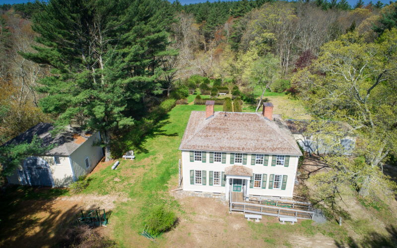 Aerial view of the historic Oliver Estate