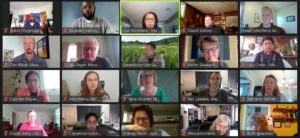 A screen shot showing a portion of listening series participants at the Sept. 22 session.