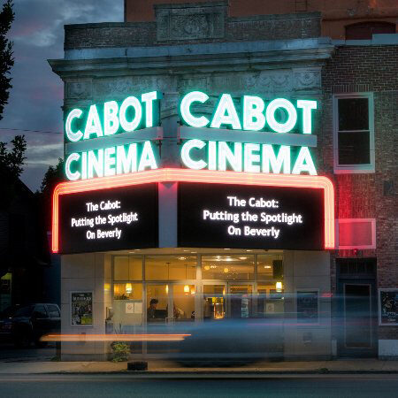 Marquee and entrance of the Cabot Center for the Performing Arts