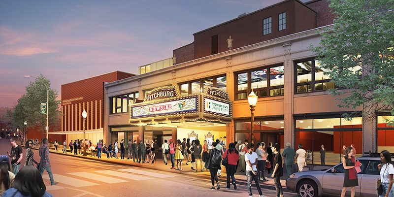 Rendering of the Main Street theater entrance and marquee