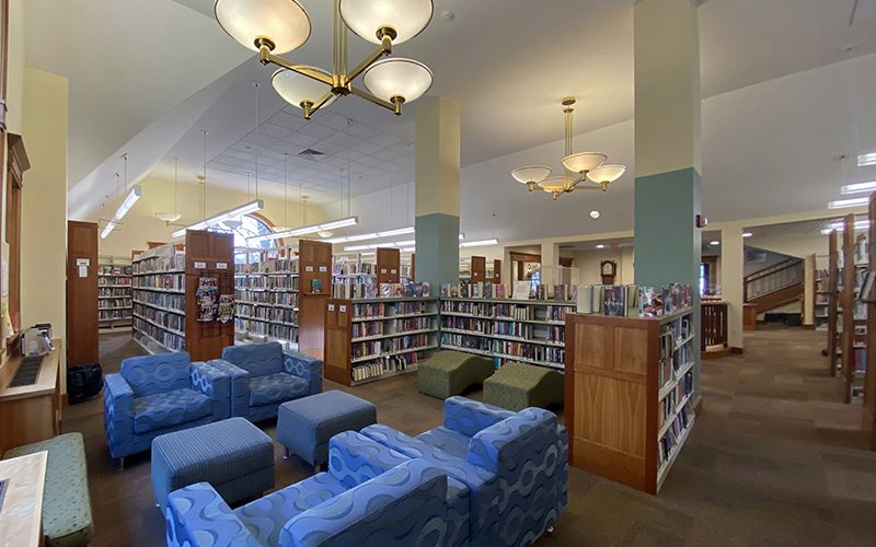 Reading room at the Gleason Public Library