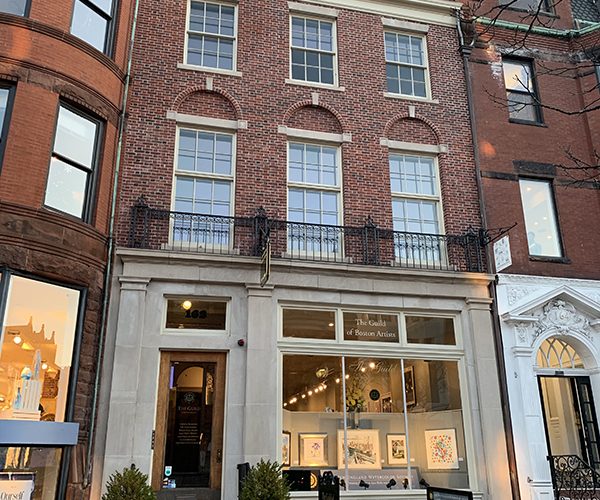 Newbury street view of front façade of the Guild of Boston Artists