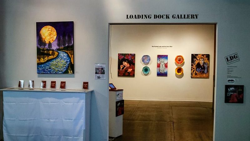 Art displayed in the Loading Dock Gallery