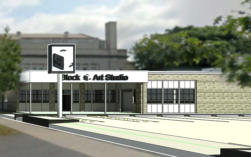 Rendering of the Block Art Studio