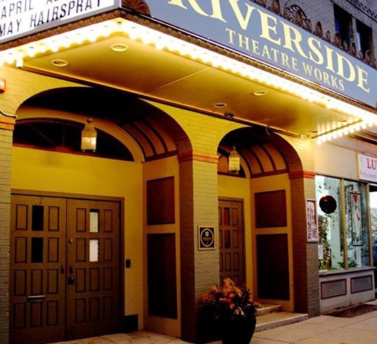 Marquee and entrance to the Riverside Theatre