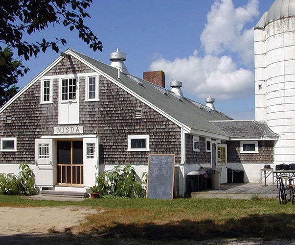 Converted barn building at the Nantucket Island School of Design and the Arts