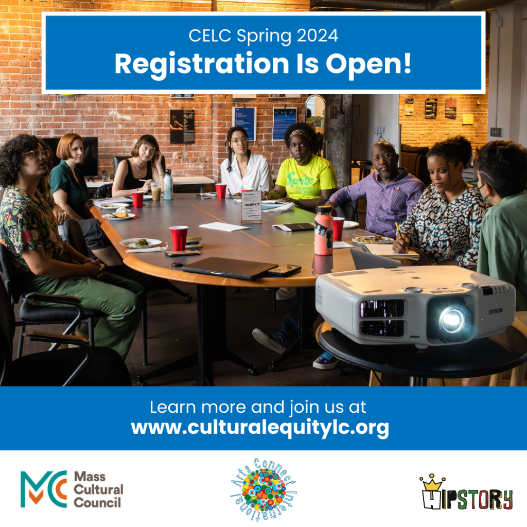 graphic with a photo of 8 people sitting around a table at a meeting with the text CELC Spring 2024 Registration is open!
