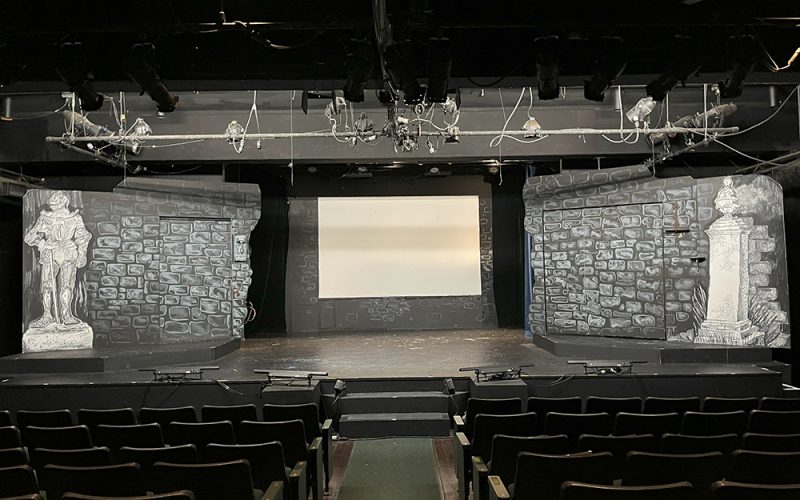 View of stage from within theater at Harwich Junior Theatre
