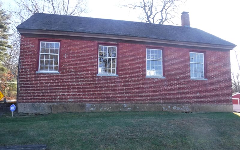 Side exterior of the District #5 Schoolhouse