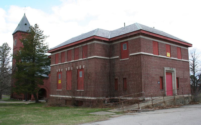 Exterior view of the shuttered