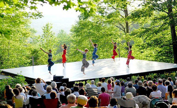 Outdoor dance performance at Jacob's Pillow Dance Festival