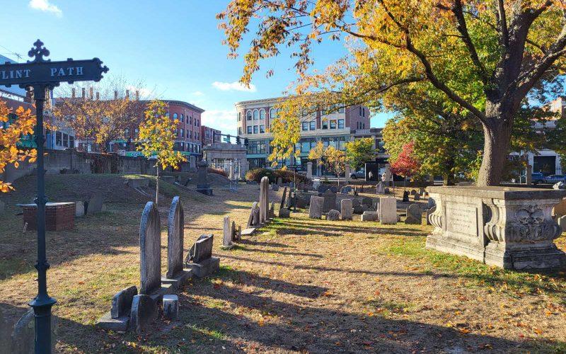 Grave markers at the Dorchester North Burying Ground