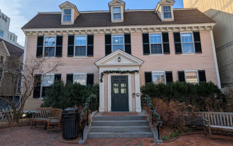 Front façade of the historic 42 Brattle St