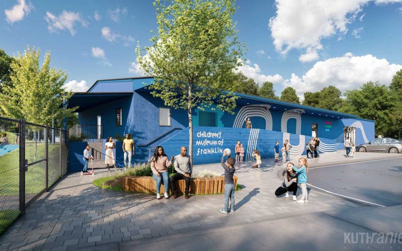 Artist's rendering of the exterior of the Children's Museum of Franklin building