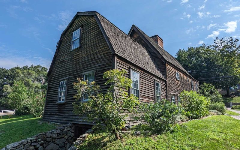 Exterior of the historic timber-frame Fairbanks House