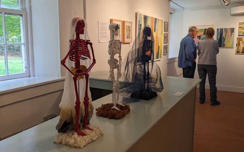 Artwork in a gallery space at the Sandisfield Arts Center