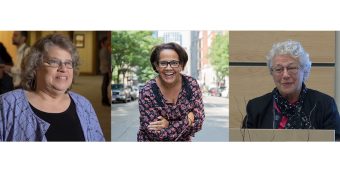 headshots (l-r): Barbara Schaffer Bacon, Lisa Simmons, and Barbara Garvey.